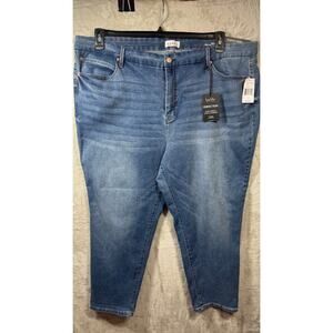 Nicole Miller NEW Jeans Womens 24 Blue Soho High Rise Ankle Skinny Denim Stretch